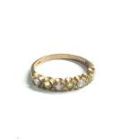 9ct gold stone set ring weight 2.4g