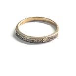 9ct gold vintage diamond ring (1.6g)