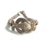 Silver lion head bracelet