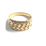 Victorian 18ct gold keepers ring 6.4g