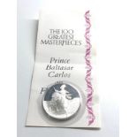 The 100 greatest masterpieces 1978 Hallmarked Silver 2oz medallion