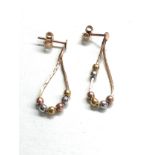 9ct gold earrings weight 1.4g