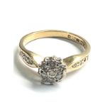 9ct gold diamond ring weight 2.4g 0.20ct diamonds