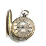 Antique silver fusee silver dial pocket watch carr & sons swaffham it is ticking but no warranty