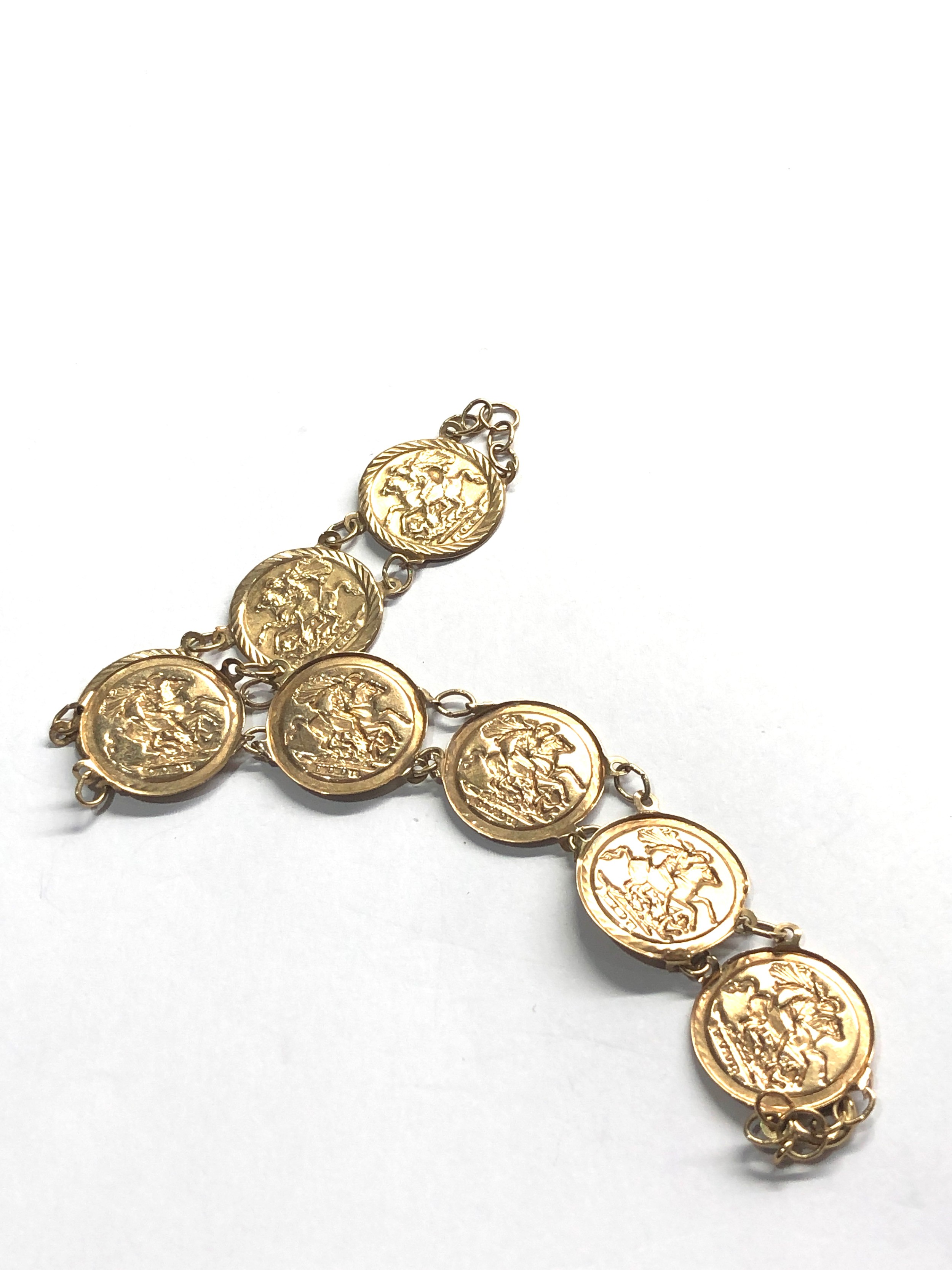 9ct gold St. George medallions bracelet (4.9g) - Image 3 of 3