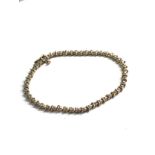 9ct gold vintage diamond tennis bracelet (5.2g)