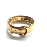 Antique 18ct gold buckle ring 5.3g