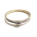 9ct gold diamond ring weight 1.4g