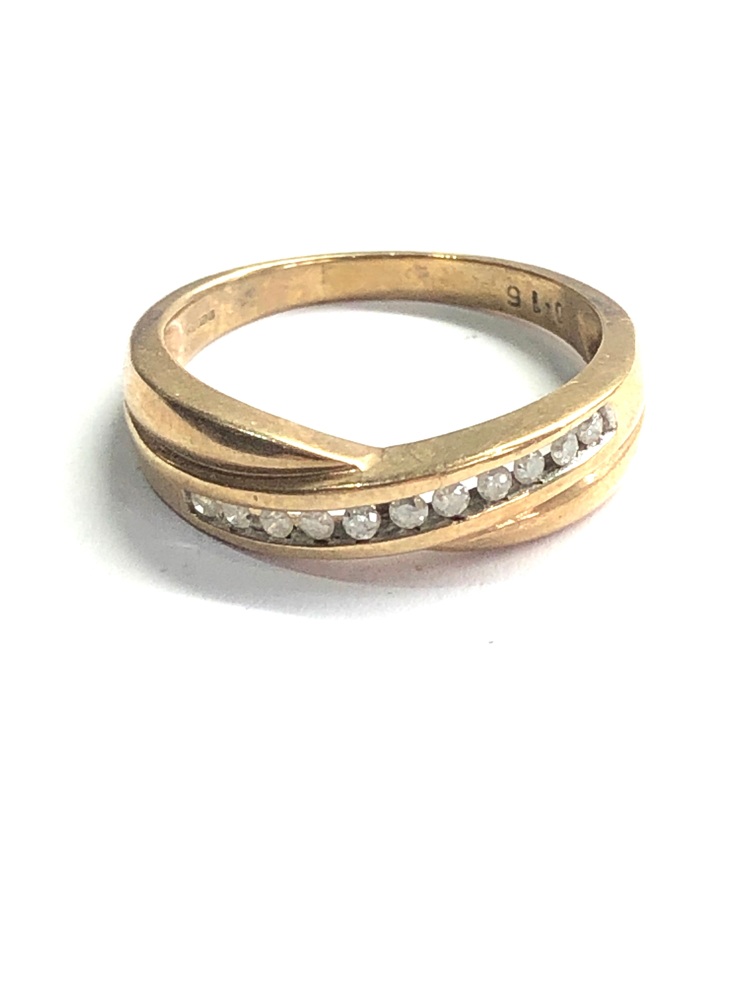 9ct gold diamond ring weight 3g 0.15ct