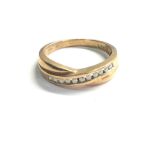 9ct gold diamond ring weight 3g 0.15ct