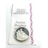 The 100 greatest masterpieces 1978 Hallmarked Silver 2oz medallion