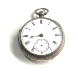 antique silver fusee open face pocket watch becha lickert norwich ticking but no warranty given