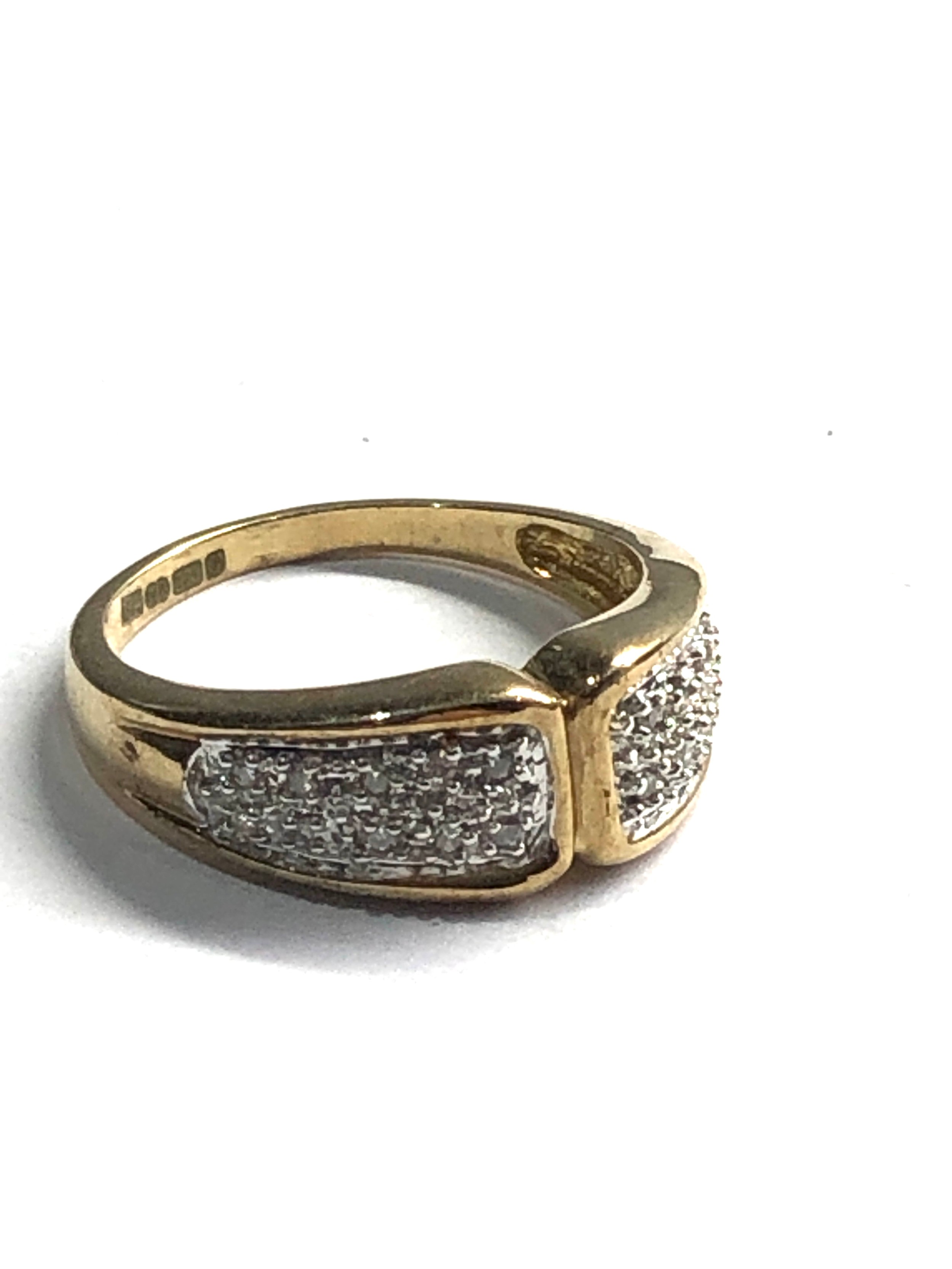 9ct gold diamond ring (3.2g) - Image 2 of 3