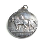 Antique silver shire horse society medal