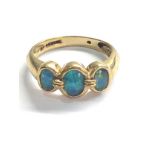 9ct gold vintage opal dress ring (3.2g)