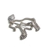 Antique silver double albert watch chain 50g