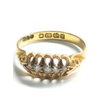 Antique 18ct gold diamond ring weight 2.7g