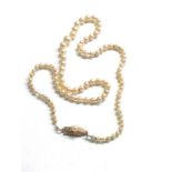10ct gold clasp mikimoto pearl necklace