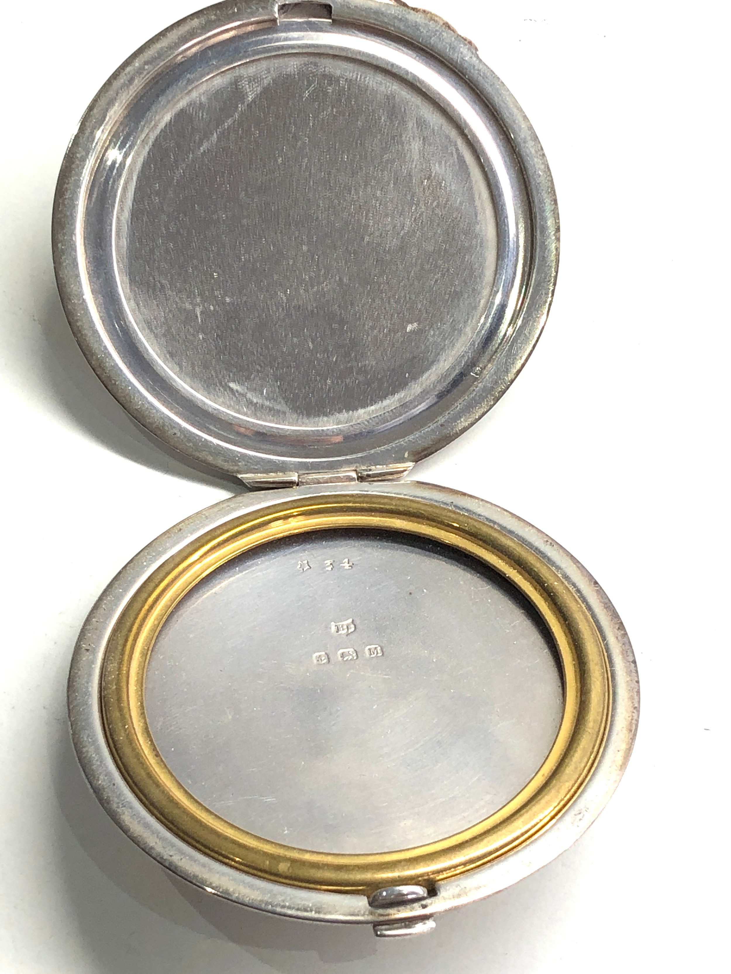 Silver hallmarked compact 65g - Image 2 of 2