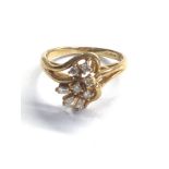 9ct gold vintage diamond ring (2.5g)