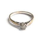 9ct gold diamond ring weight 2.1g 0.25ct