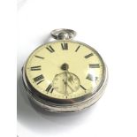 Antique silver fusee pocket watch spares or repair