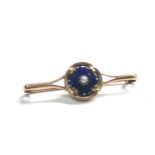 10ct gold antique seed pearl & blue enamel brooch (4.3g) XRT as 10ct gold