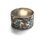 Silver & enamel napkin ring