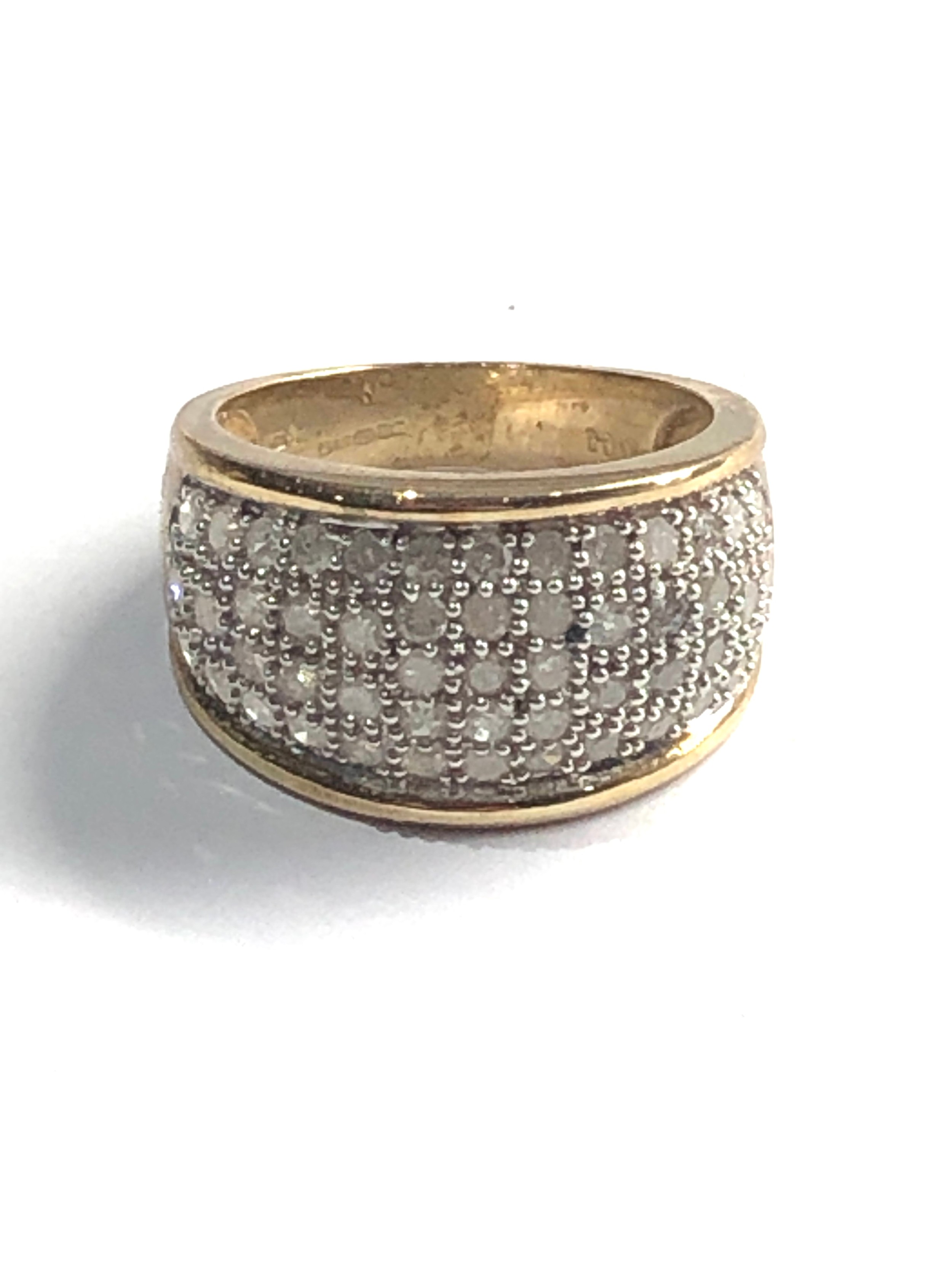 9ct gold vintage diamond ring (4.5g)