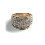 9ct gold vintage diamond ring (4.5g)