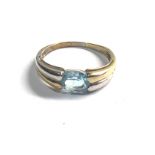 9ct gold topaz ring weight 2.4g