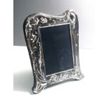 Vintage hallmarked silver picture frame measures approx 21cm by 16.5cm