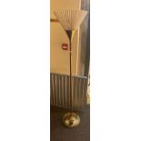 Tall brass standard lamp