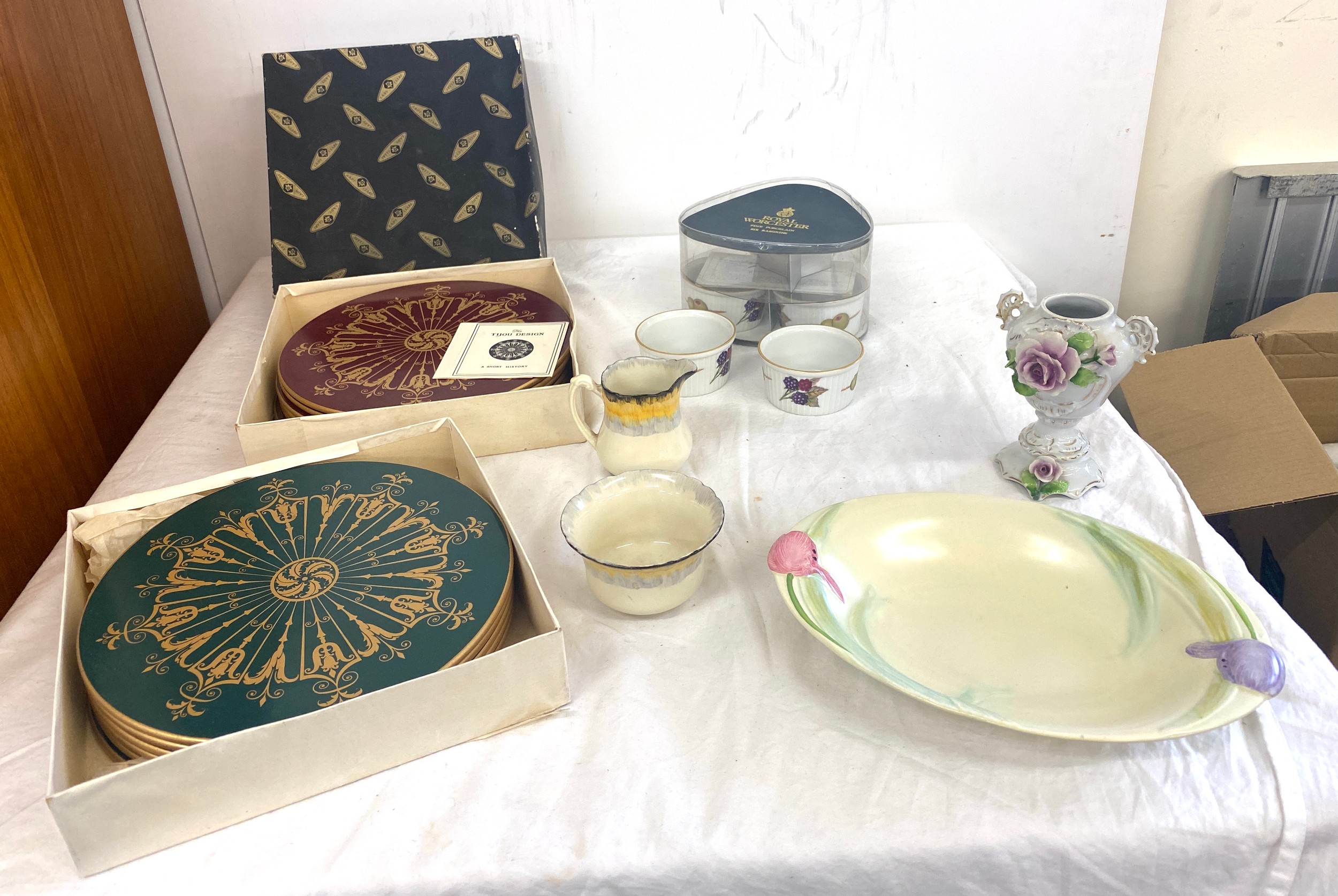 Selection of miscellaneous includes 2 Pieces of Binganne by Clarice Cliff, carlton ware dish,