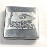 Rolex tin aluminium metal container for parts dial bezel storage box measures approx 4.4cm tape