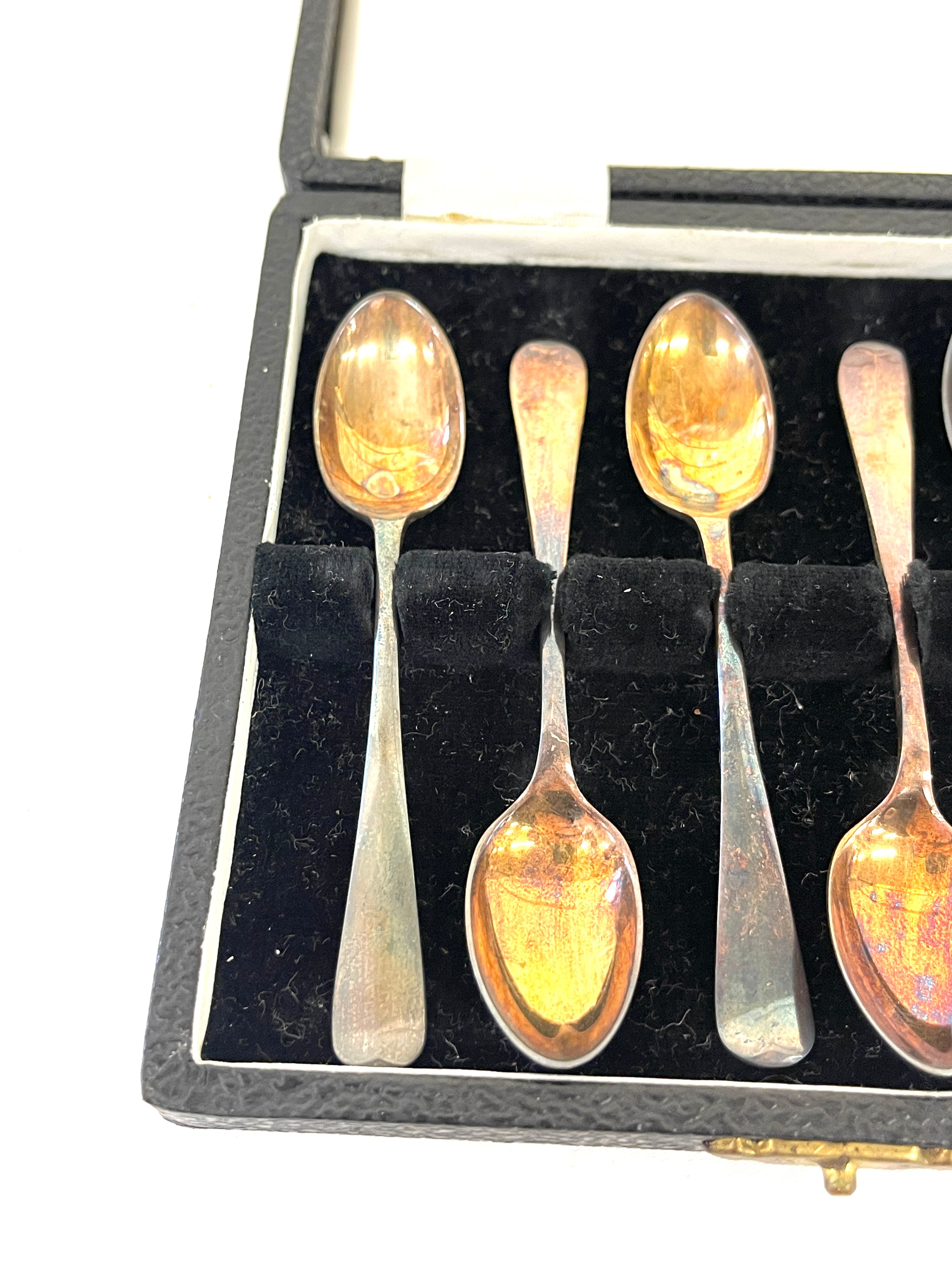 Set 6 hallmarked silver teaspoons in case, total approximate weight 57.5g - Bild 3 aus 4