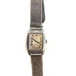 Vintage silver J.W Benson wristwatch