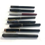 selection of vintage & later fountain pens 2 with 14ct gold nibs