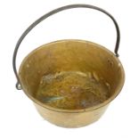 Large brass jam pan, diameter 15 inches