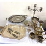 Selection of silver plated ware includes trays etc