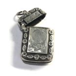 Antique silver vesta case lid not closing needs attention