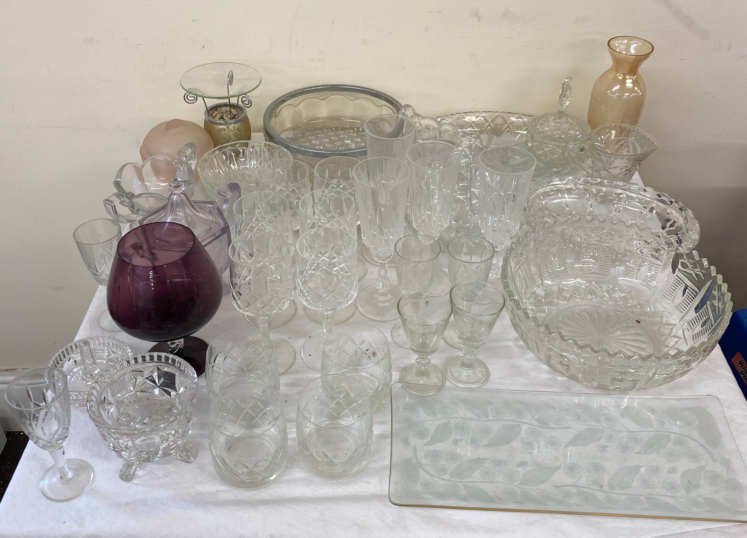 Large selection of glassware