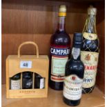 Selection of vintage Alcohol to include, centenario brandy, vintage campari etc