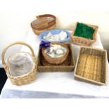 Selection of wicker baskets