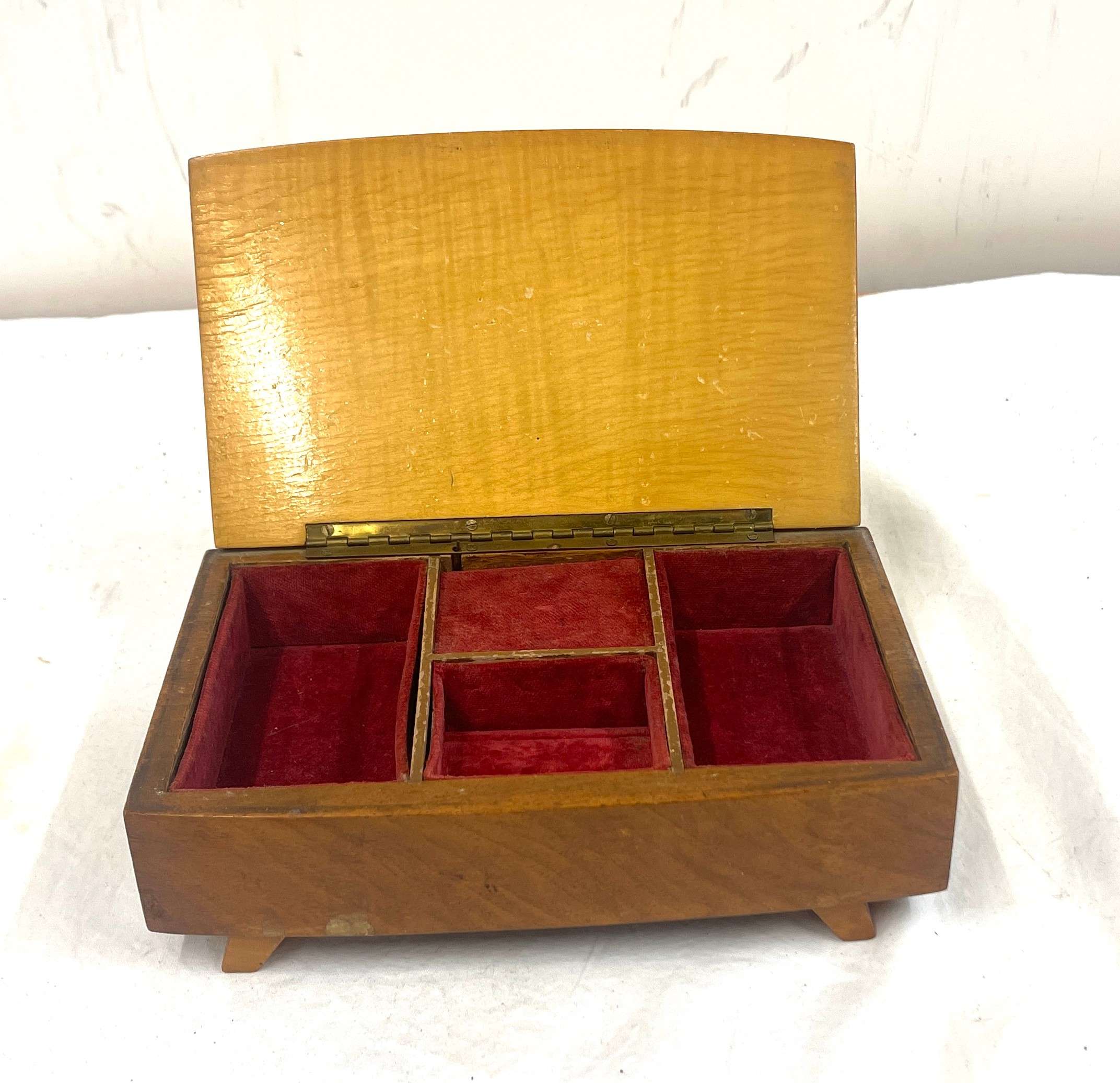 2 Wooden jewellery boxes , one musical - Image 4 of 5