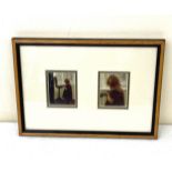 Framed miniature prints in mount depicting a little girl, overall frame measurements: Height 20cm,