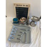 Selection of kitchenalia includes scales