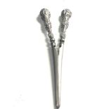 Antique silver handle hair tongs