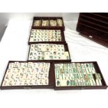Boxed Vintage chinese mahjong chest