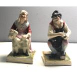 2 antique staffordshire figures